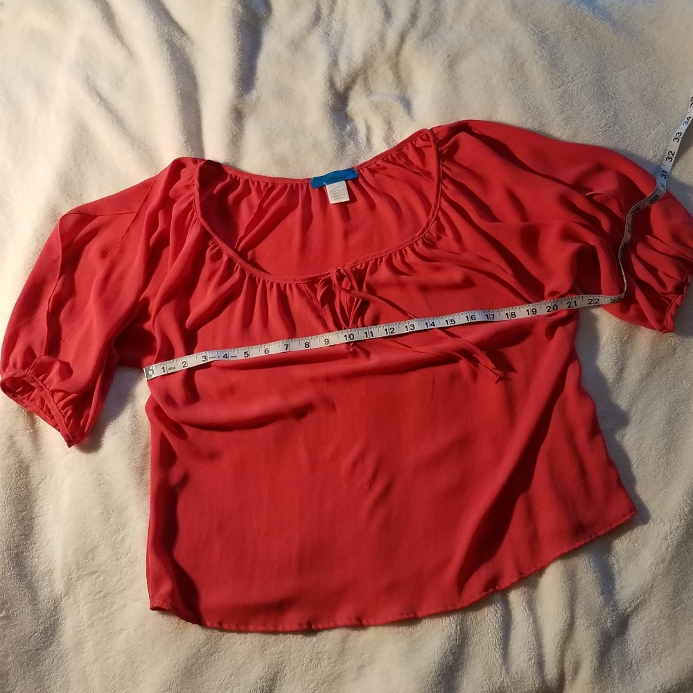 Coral blouse